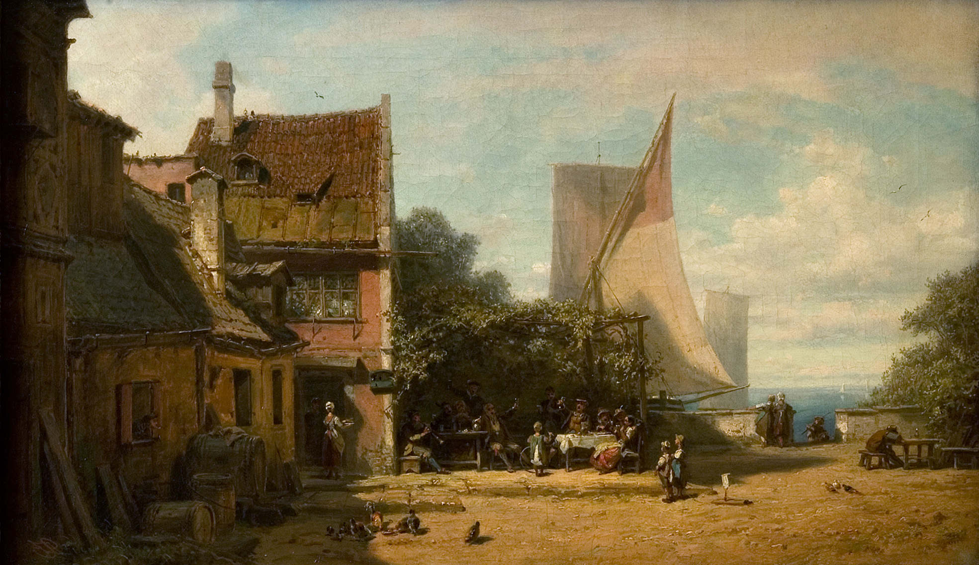 Carl Spitzweg - Wirtshaus am See