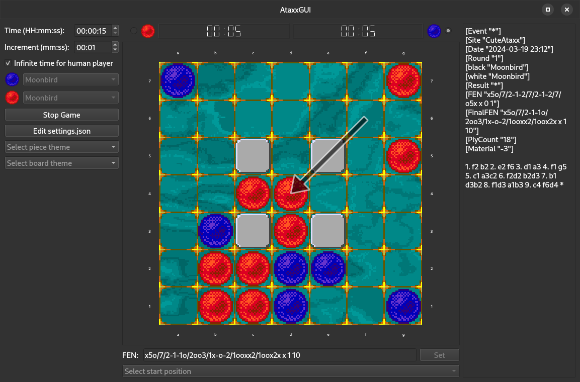 Ataxx GUI interface