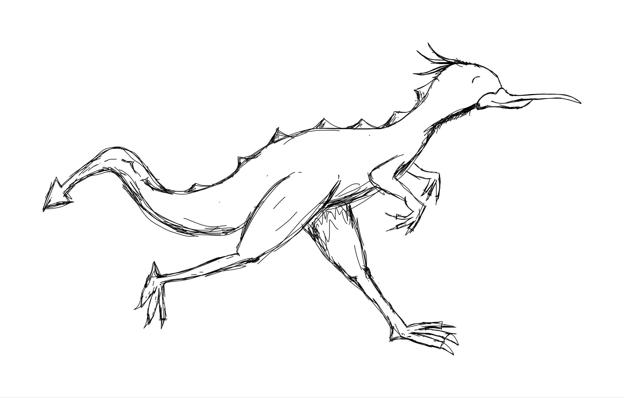 Doodle: deinonychus bird dragon