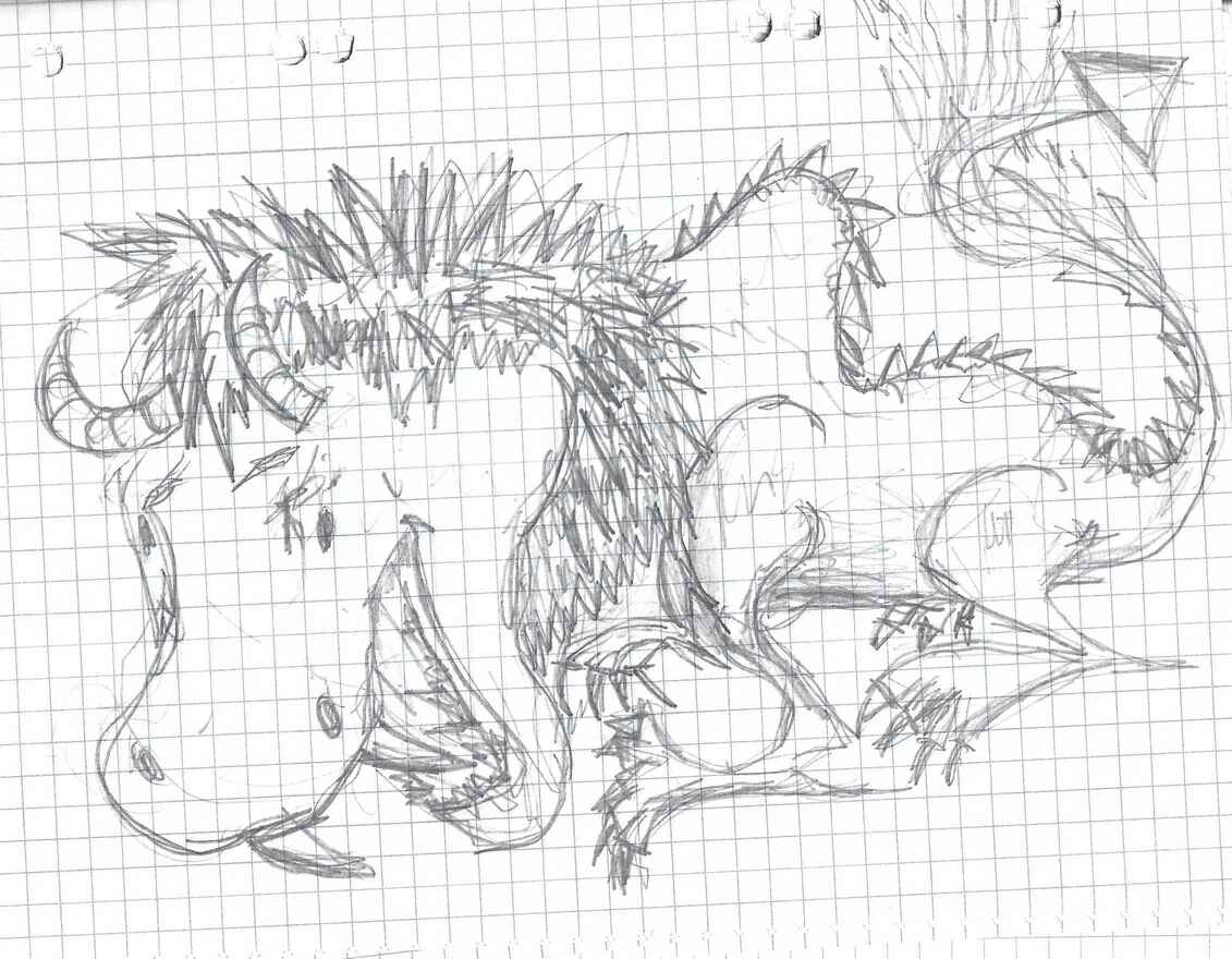 Doodle: dragon with mane