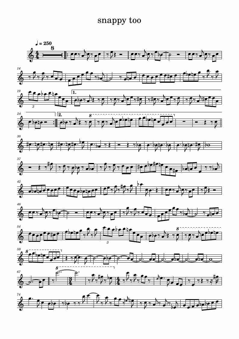 Snappy Too (Trumpet) - Page 1